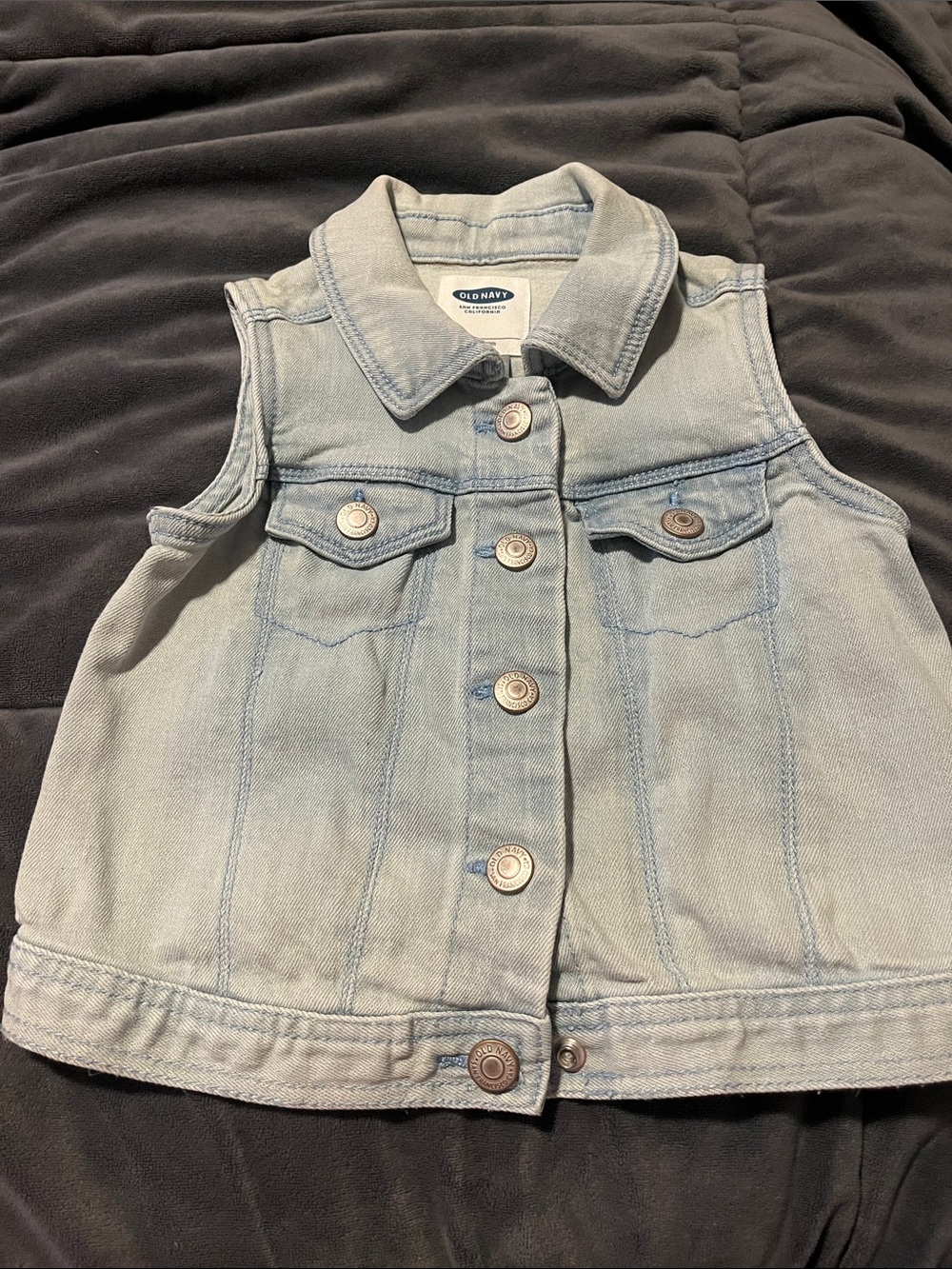 Old Navy Light Wash Denim Vest for Kids